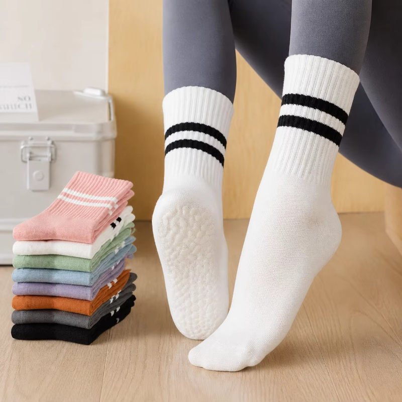 Yoga Fitness Youtube - 1/2pairs Non-Slip Sports Socks Professional Yoga