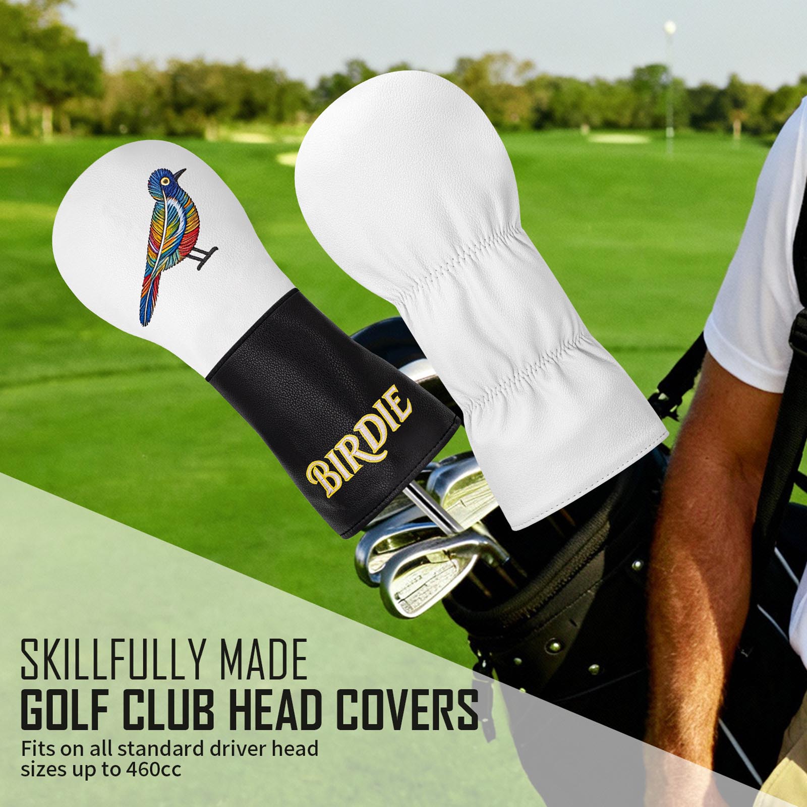 Resistance Bands - Colorful Bird Embroidery Golf Headcover Elastic