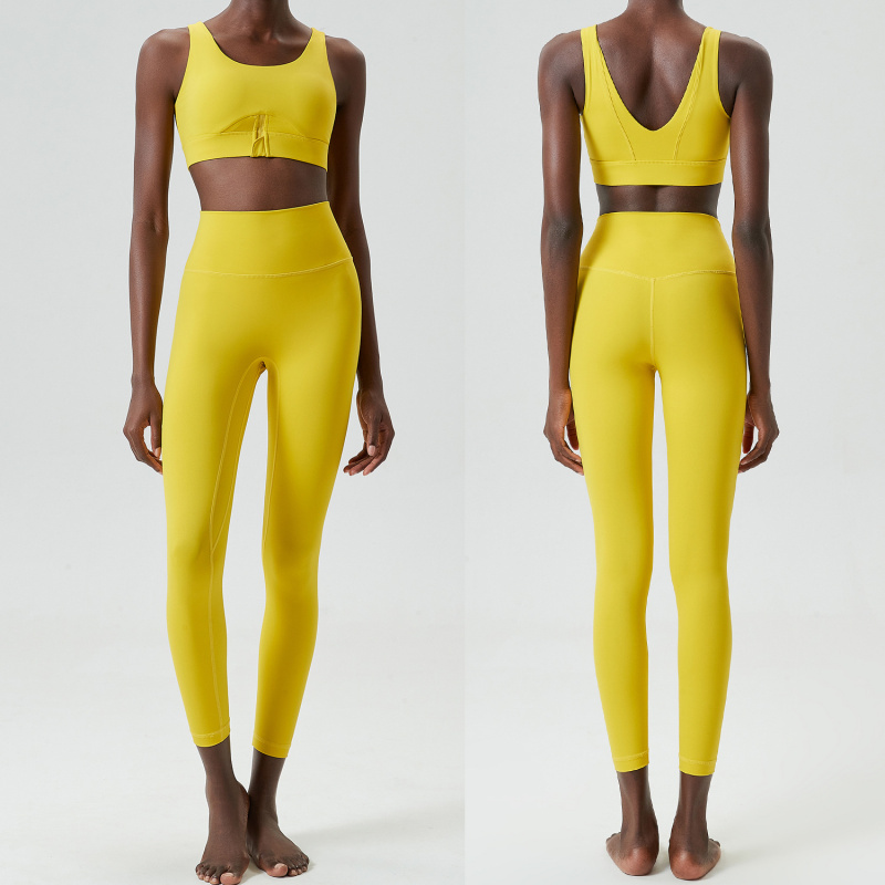 Two Pieces Set Zipper Yoga Spo - Yoga Fitness Outfit recension och pris