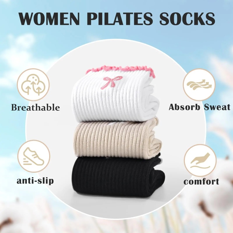 Professional Yoga Socks, Cotto - Yoga Fitness Pilates recension och pris