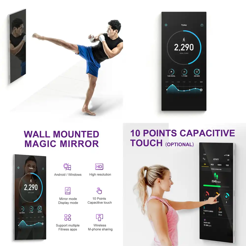 Wall Mounted Interactive Mirro - Yoga Fitness App recension och pris