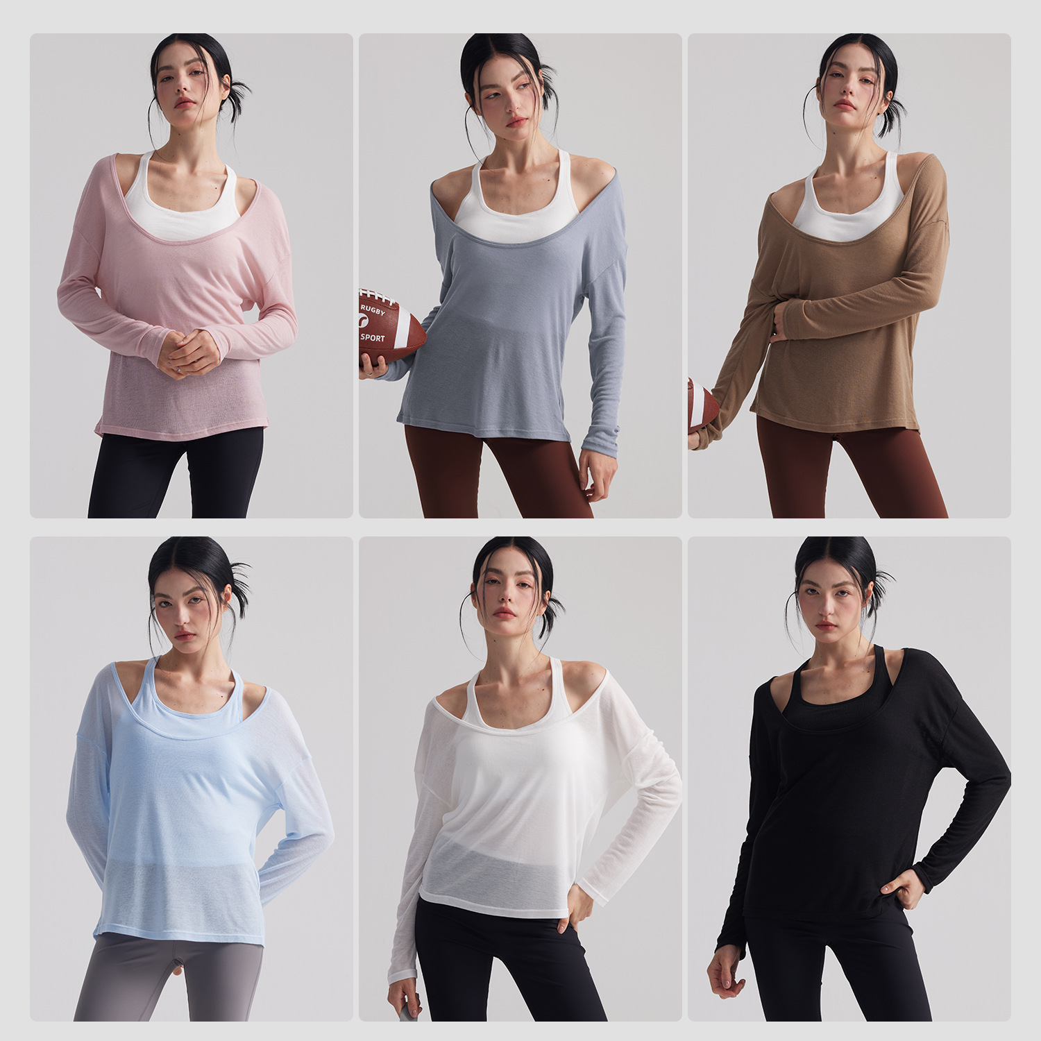 Women Loose Semi Sheer Long Sl - Yoga Fitness Outfit recension och pris