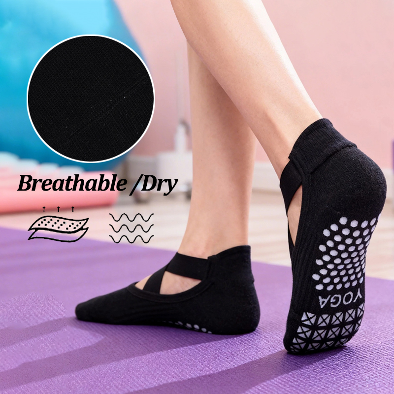 Women Non-Slip Yoga Socks Sili - Yoga Fitness Pilates recension och pris