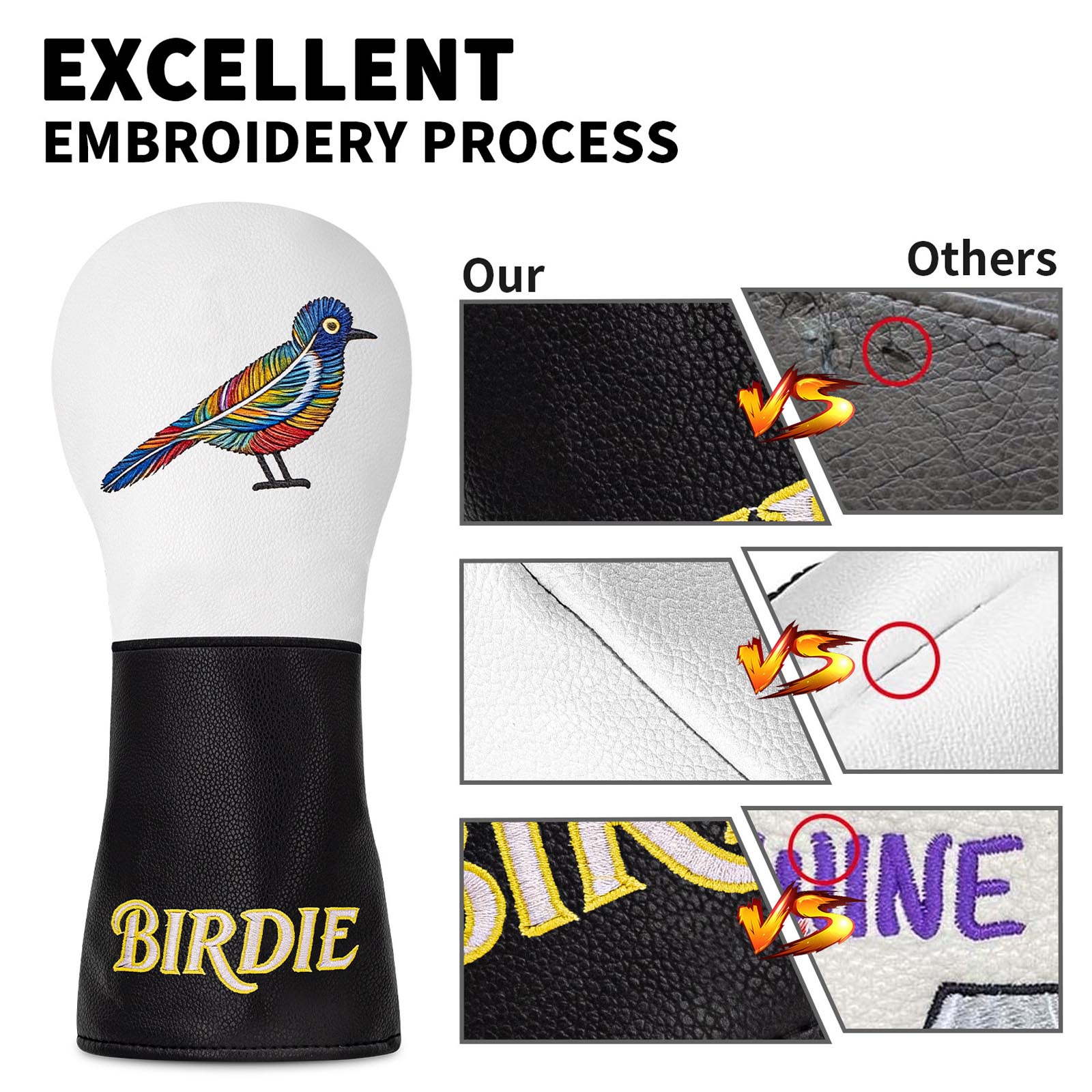 Colorful Bird Embroidery Golf  - Resistance Bands recension och pris
