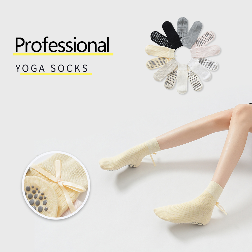 Cute Bowknot Yoga Socks Girls  - Yoga Fitness Pilates recension och pris