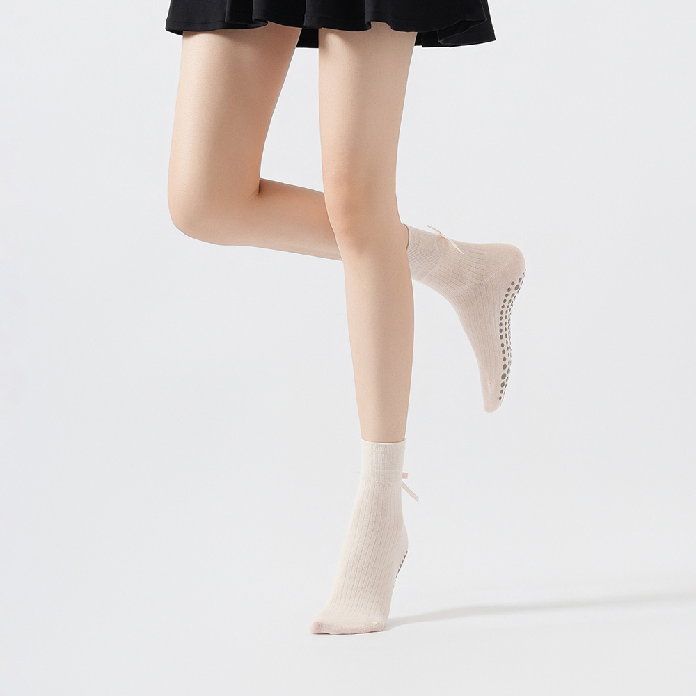 Cute Bowknot Yoga Socks Girls  - Yoga Fitness Pilates recension och pris